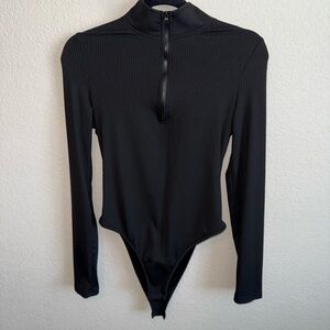Fashion Nova Black Long Sleeve Bodysuit